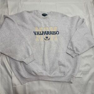 Valparaiso University Crewneck Sweatshirt Gray Collegiate Logo Mens size 2xl